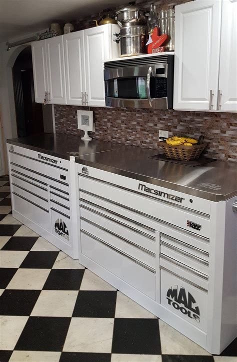 metal tool box in kitchen|toolbox kitchen cabinet storage ideas.